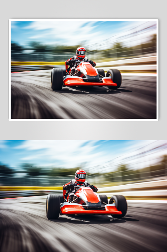 AI数字艺术卡丁车赛车摄影图