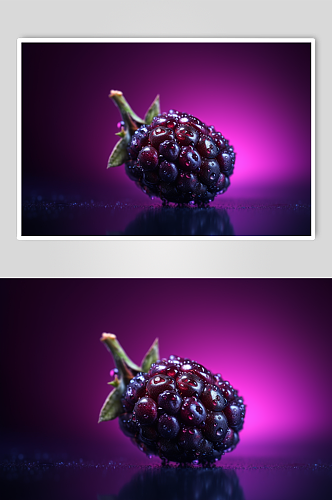 AI数字艺术简约桑葚水果摄影图片
