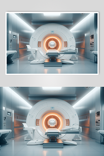 AI数字艺术CT扫描机器医疗仪器摄影图片