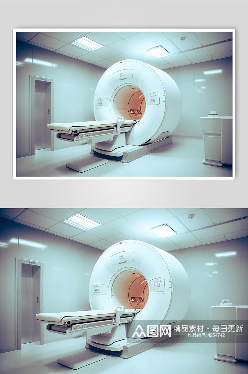 AI数字艺术CT扫描机器医疗仪器摄影图片素材