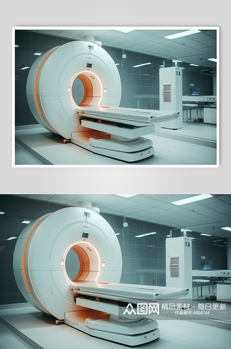 AI数字艺术CT扫描机器医疗仪器摄影图片素材