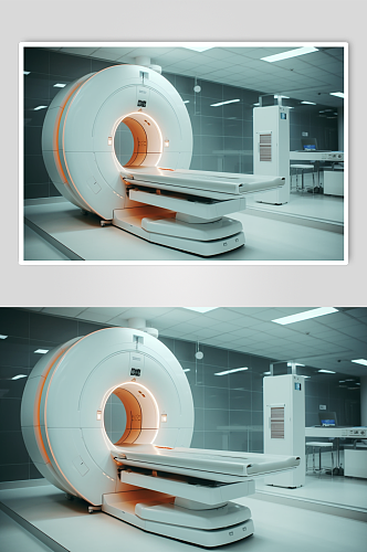 AI数字艺术CT扫描机器医疗仪器摄影图片