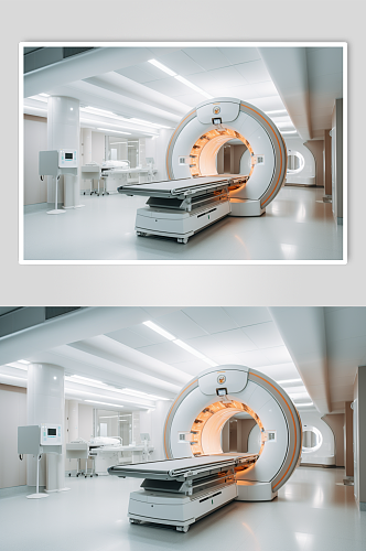 AI数字艺术CT扫描机器医疗仪器摄影图片
