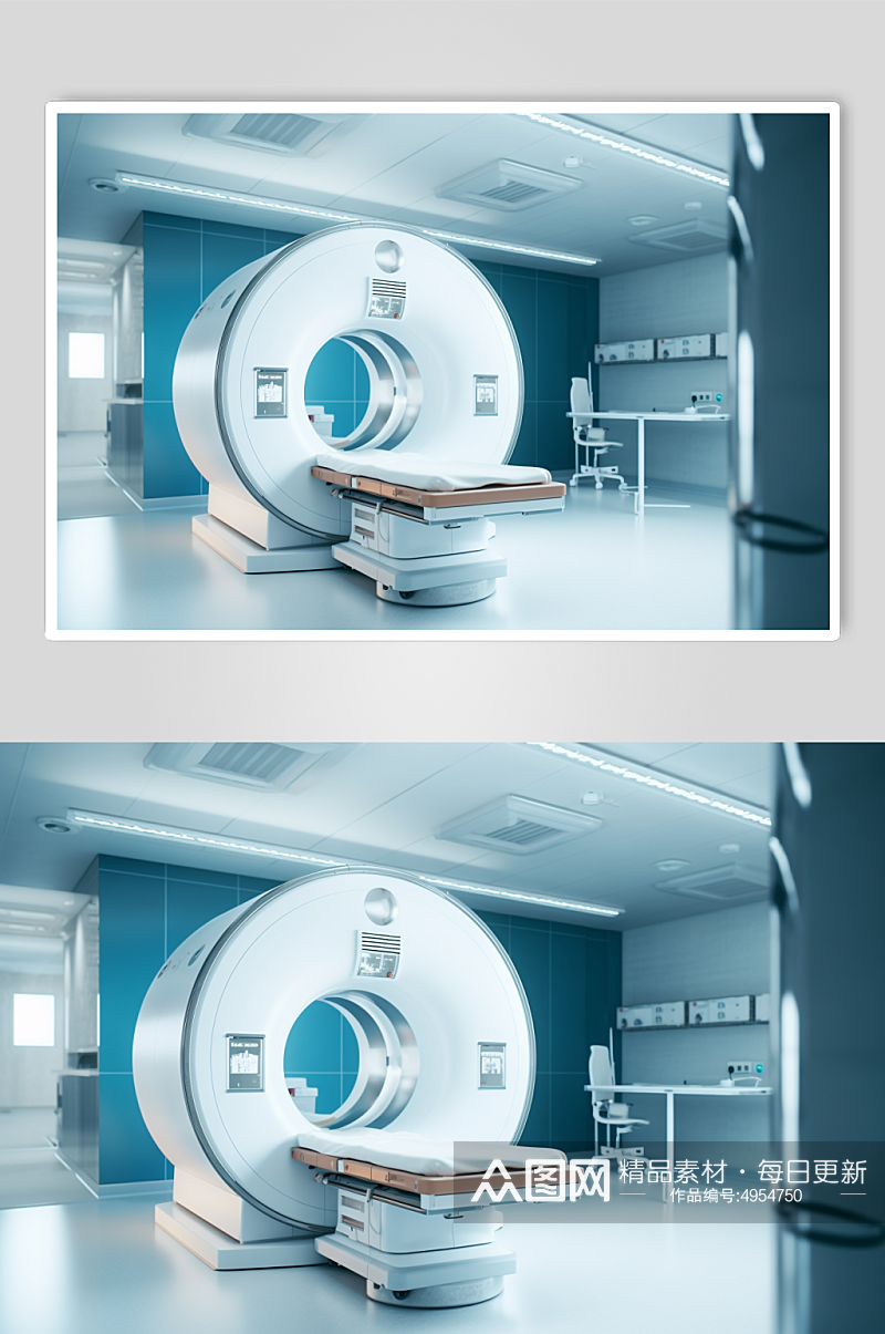 AI数字艺术CT扫描机器医疗仪器摄影图片素材