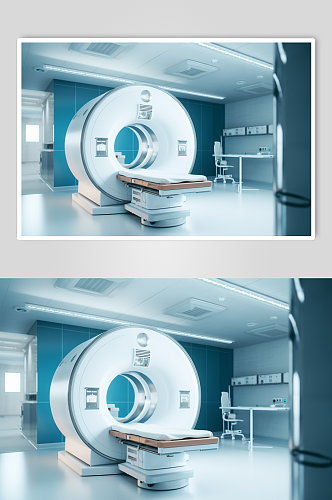 AI数字艺术CT扫描机器医疗仪器摄影图片