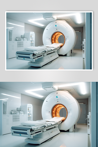 AI数字艺术CT扫描机器医疗仪器摄影图片