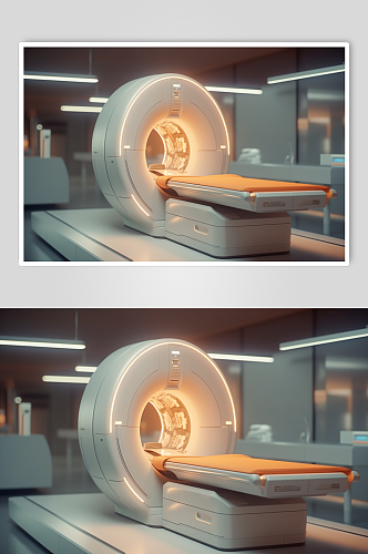 AI数字艺术CT扫描机器医疗仪器摄影图片