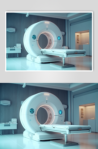 AI数字艺术CT扫描机器医疗仪器摄影图片