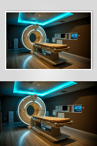 AI数字艺术CT扫描机器医疗仪器摄影图片