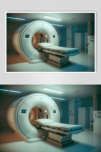 AI数字艺术CT扫描机器医疗仪器摄影图片