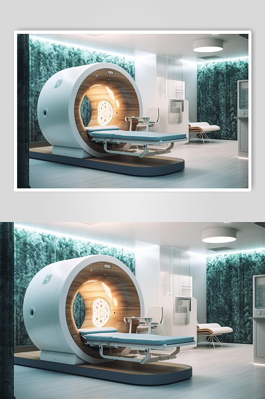 AI数字艺术CT扫描机器医疗仪器摄影图片