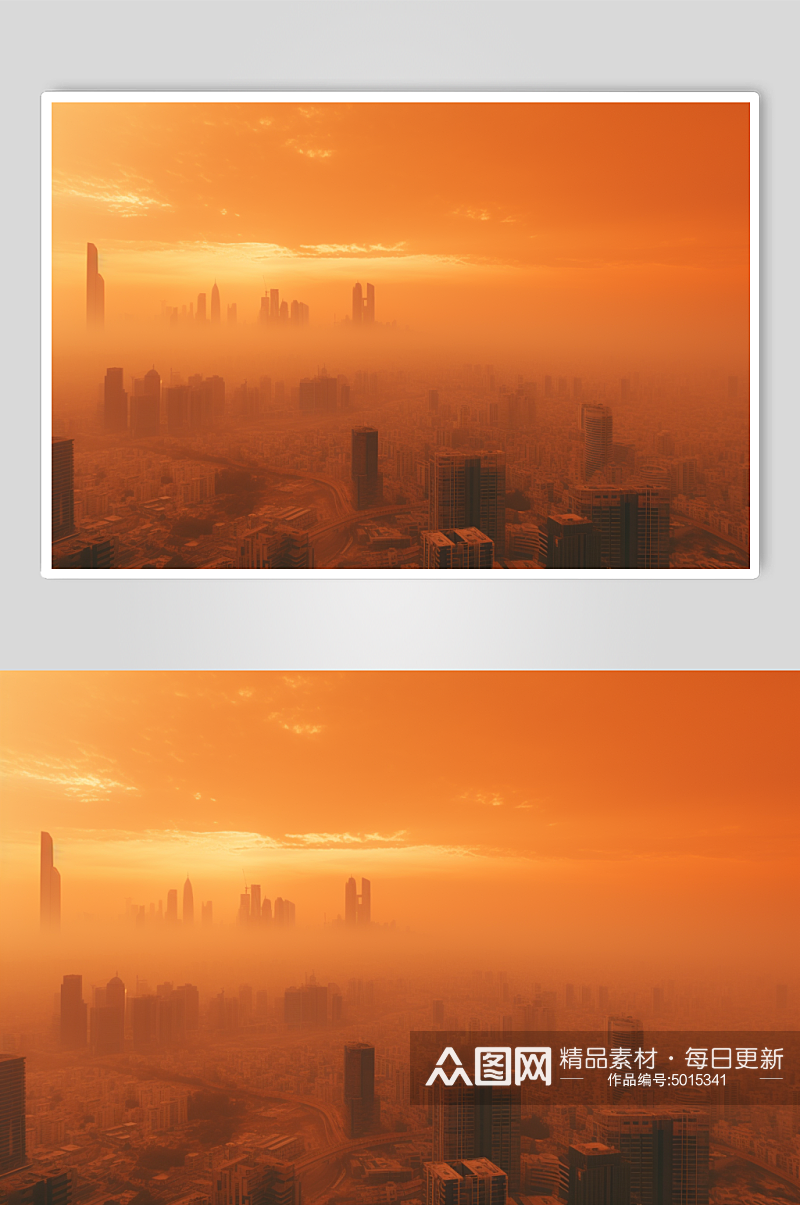 AI数字艺术沙尘暴恶劣天气摄影图片素材