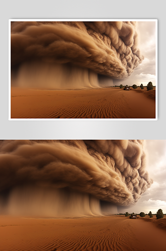 AI数字艺术沙尘暴恶劣天气摄影图片
