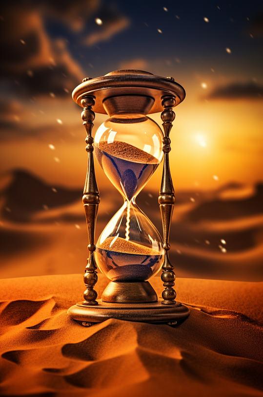 AI数字艺术企业精神沙漏摄影图片-众图网