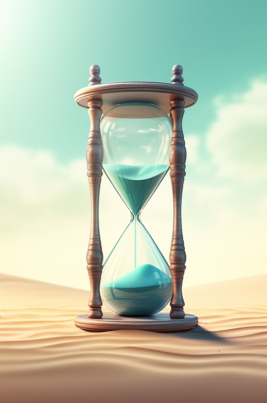 AI数字艺术企业精神沙漏摄影图片-众图网