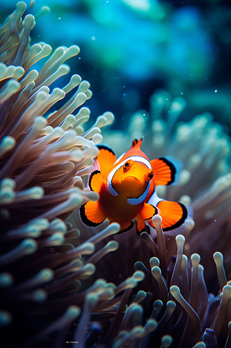 AI数字艺术创意水下珊瑚群摄影图片