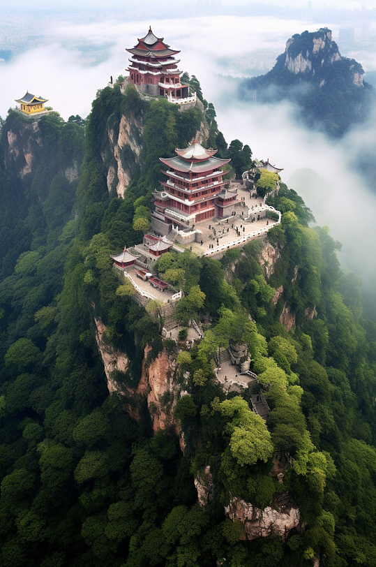 AI数字艺术国内城市山西旅游景点摄影图片-众图网