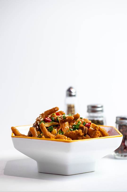 柠檬鸡爪烧烤食物美食摄影图片-众图网