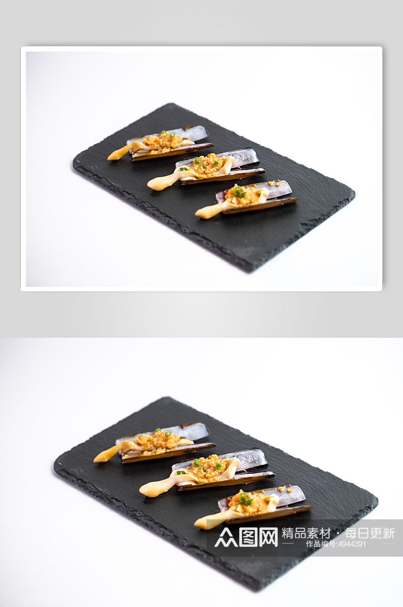 清蒸蒜蓉竹蛏王烧烤食物美食摄影图片素材
