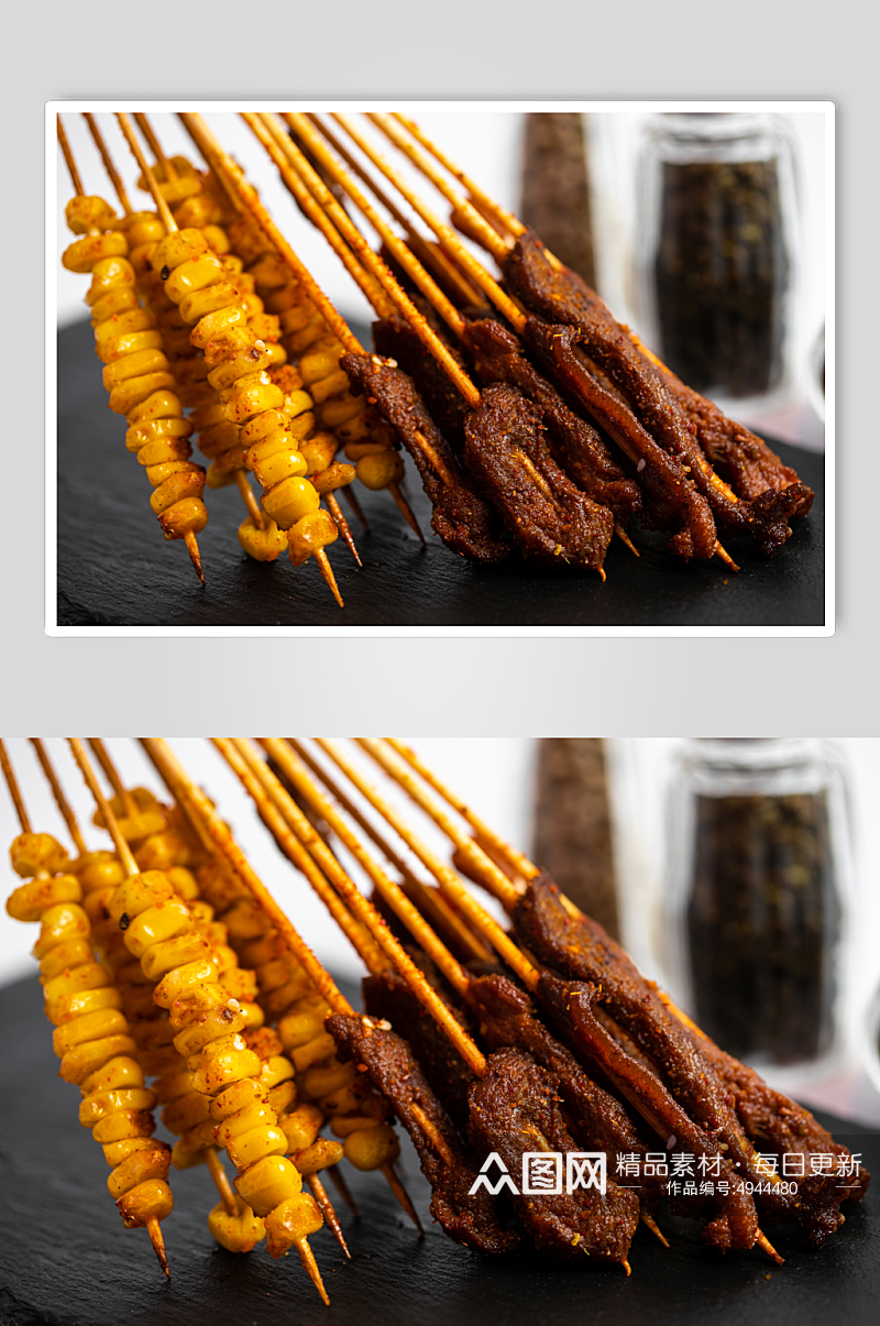 小牛肉烧烤食物美食摄影图片素材