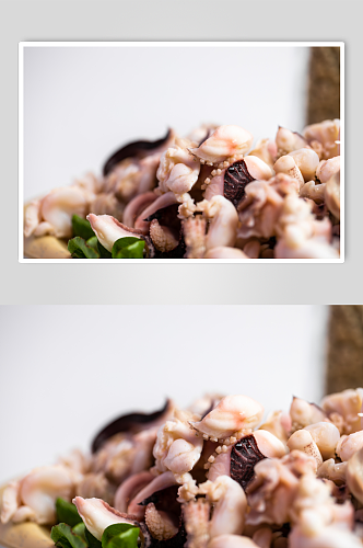白灼八爪鱼食物美食摄影图片