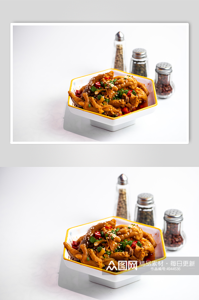 柠檬鸡爪烧烤食物美食摄影图片素材