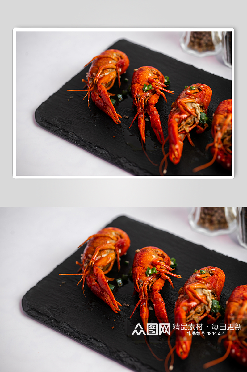 蒜香小龙虾烧烤食物美食摄影图片素材