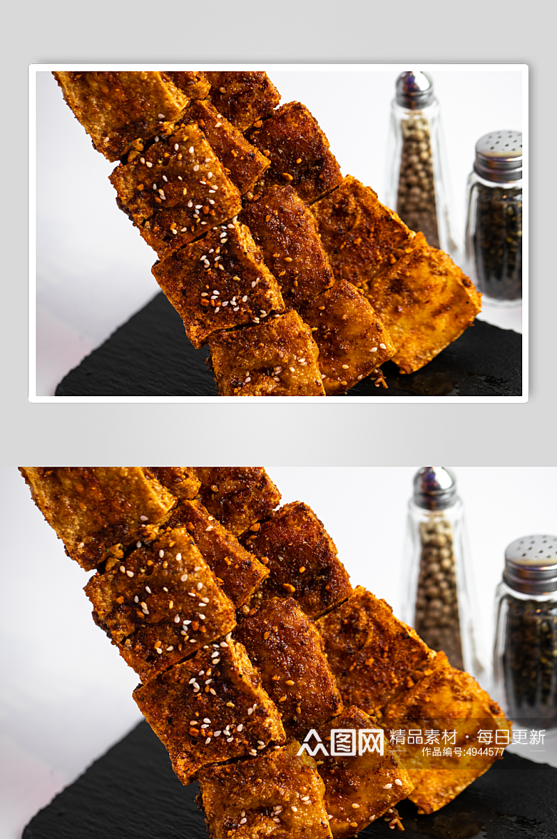 烤豆腐串烧烤食物美食摄影图片素材