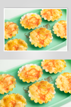 蛋蒸虾烧烤菜品美食摄影图片