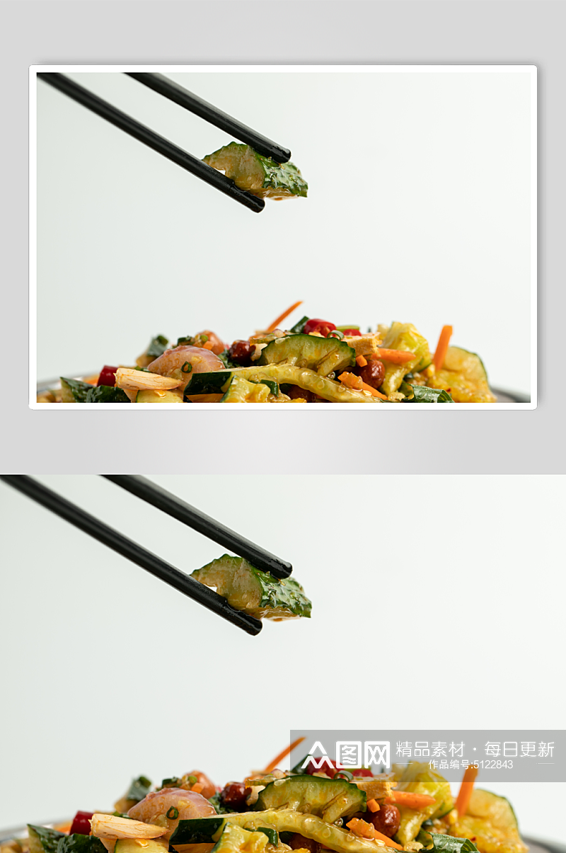 手拍黄瓜烧烤菜品美食摄影图片素材