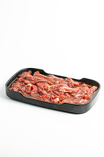 牛肉烧烤菜品美食摄影图片
