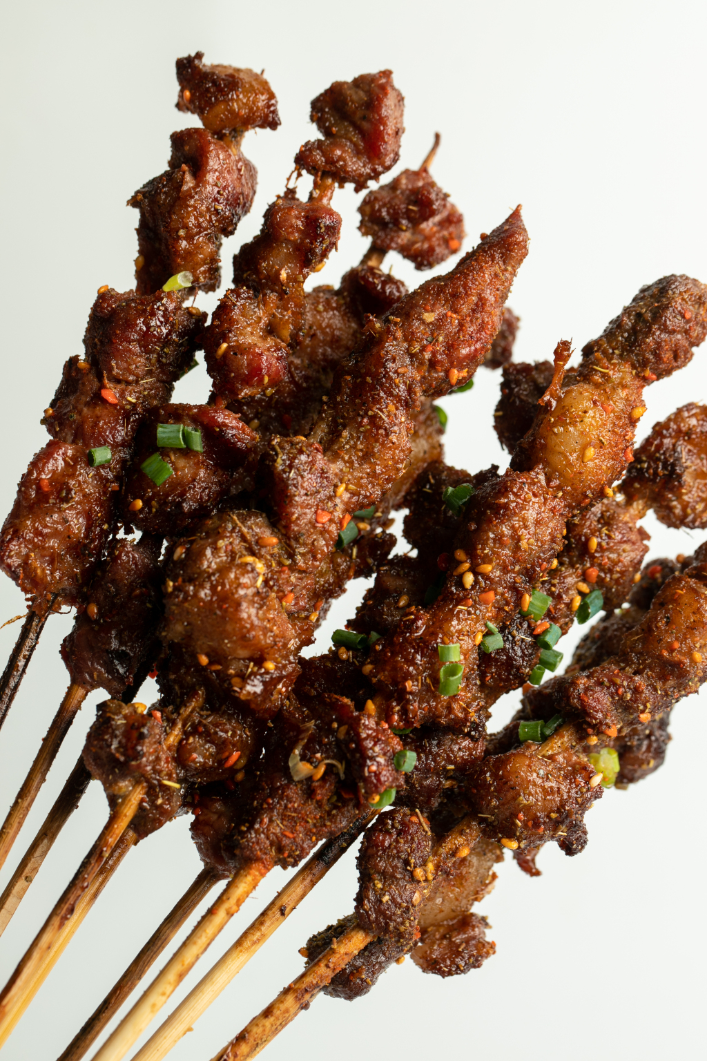 牛肉烤串烧烤菜品美食摄影图片素材