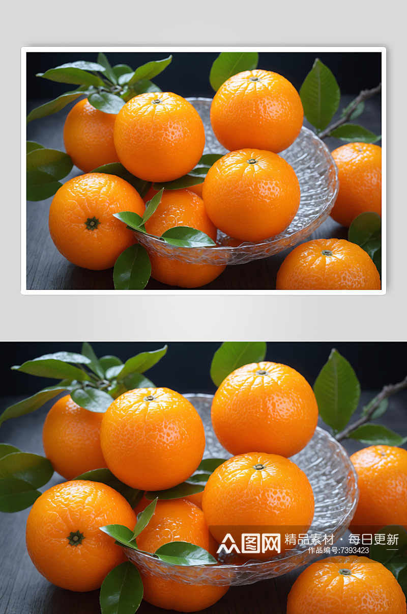 AI数字艺术砂糖桔桔子水果摄影图素材