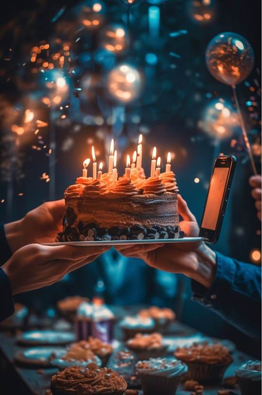 AI数字艺术高清生日派对party摄影图-众图网