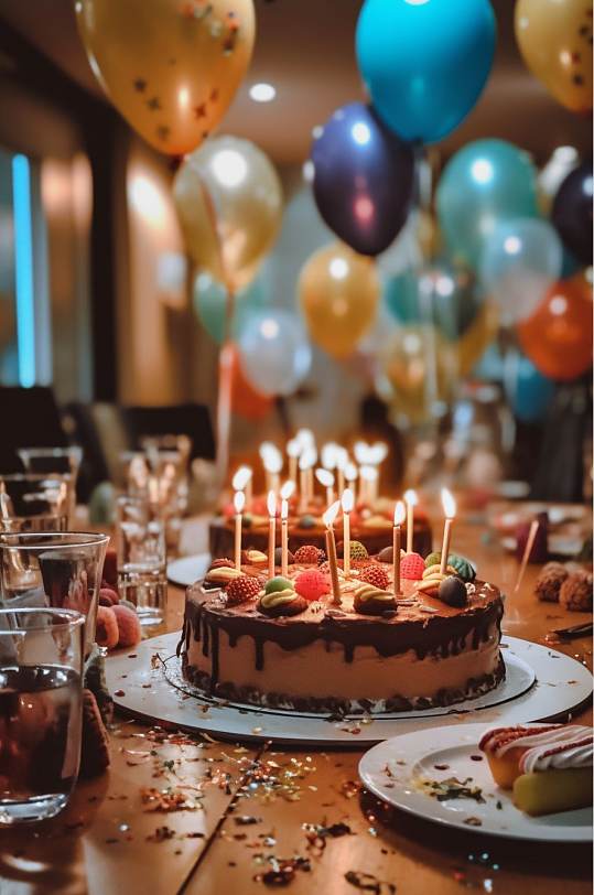 AI数字艺术高清生日派对party摄影图-众图网