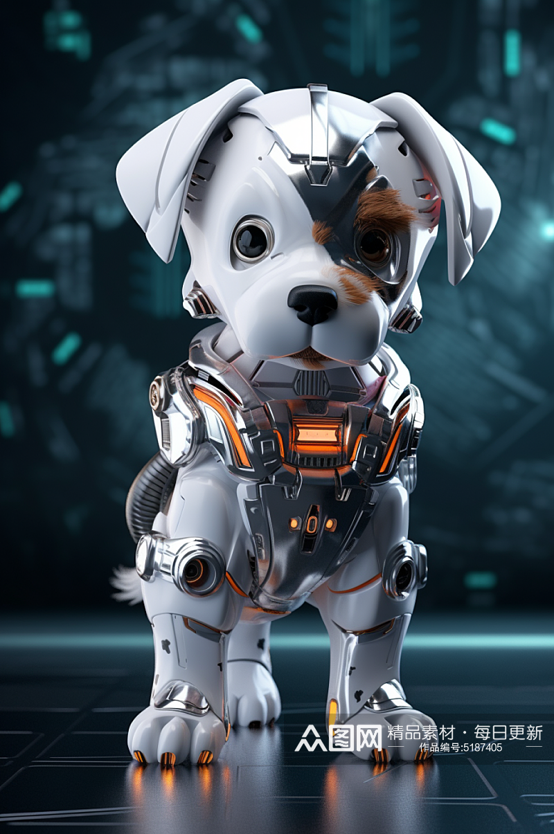 AI数字艺术创意立体十二生肖狗模型素材