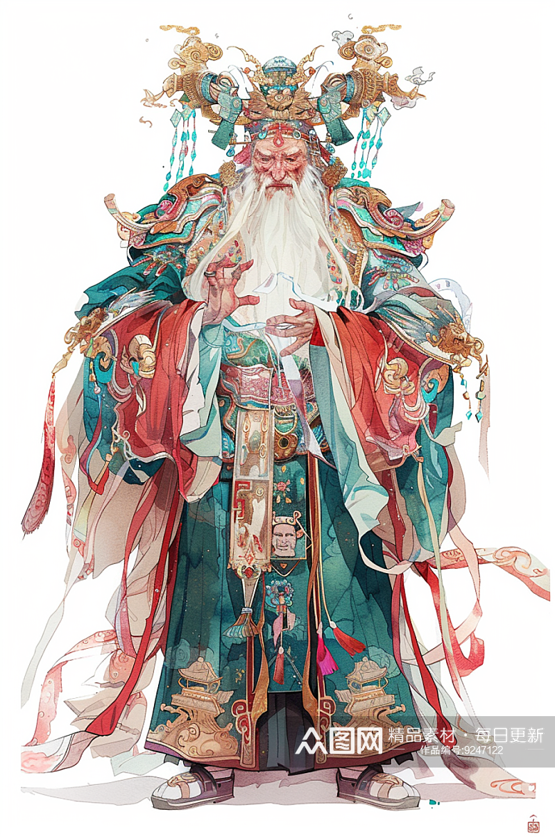 AI数字艺术中国风国潮神话人物插画素材