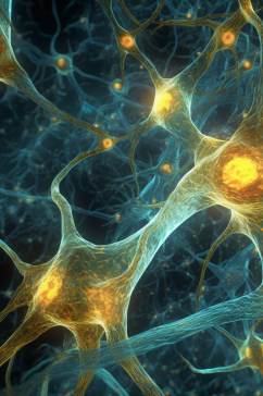 AI数字艺术简约神经元概念医疗图片