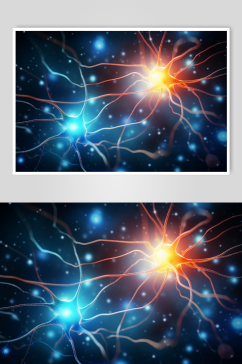 AI数字艺术神经元概念医疗图片