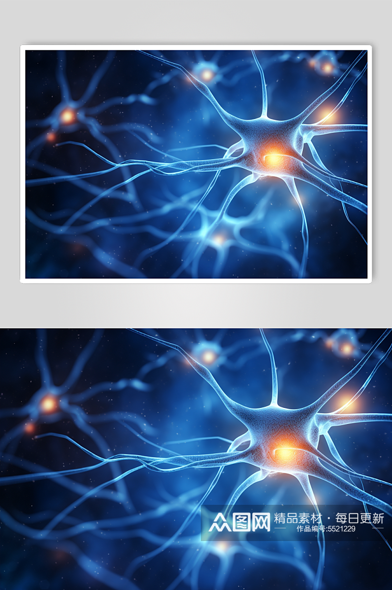 AI数字艺术神经元概念医疗图片素材