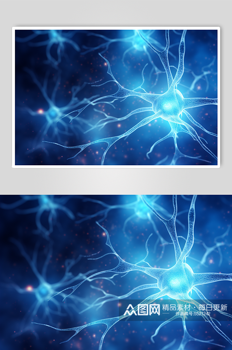 AI数字艺术神经元概念医疗图片素材