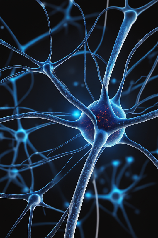 AI数字艺术神经元概念医疗元素图片
