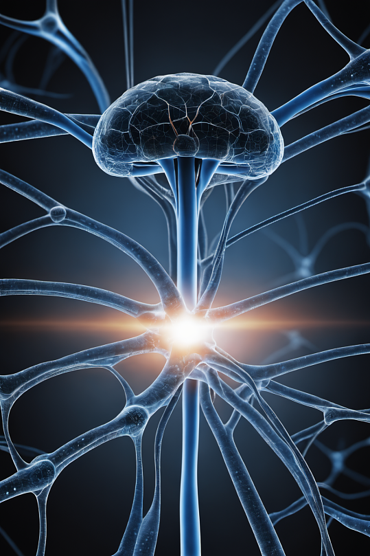 AI数字艺术神经元概念医疗元素图片