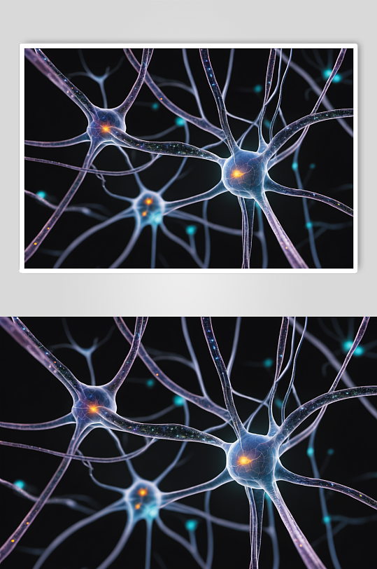 AI数字艺术神经元概念医疗元素图片