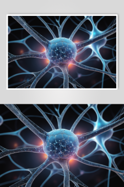 AI数字艺术神经元概念医疗元素图片
