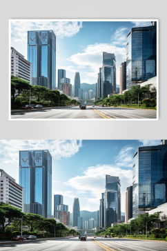 AI数字艺术城市风光深圳图片