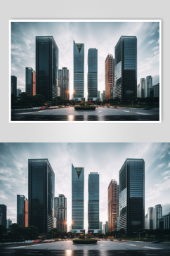 AI数字艺术城市风光深圳图片