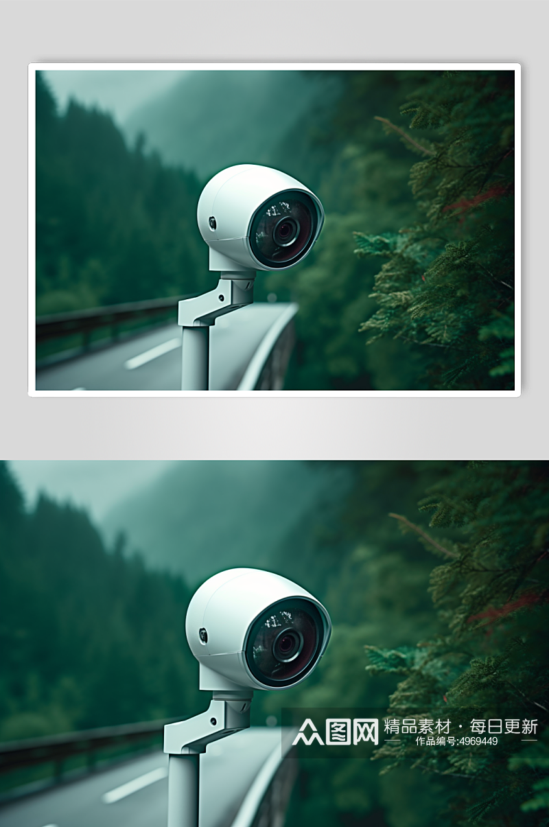 AI数字艺术监控摄像头科技设备摄影图片素材