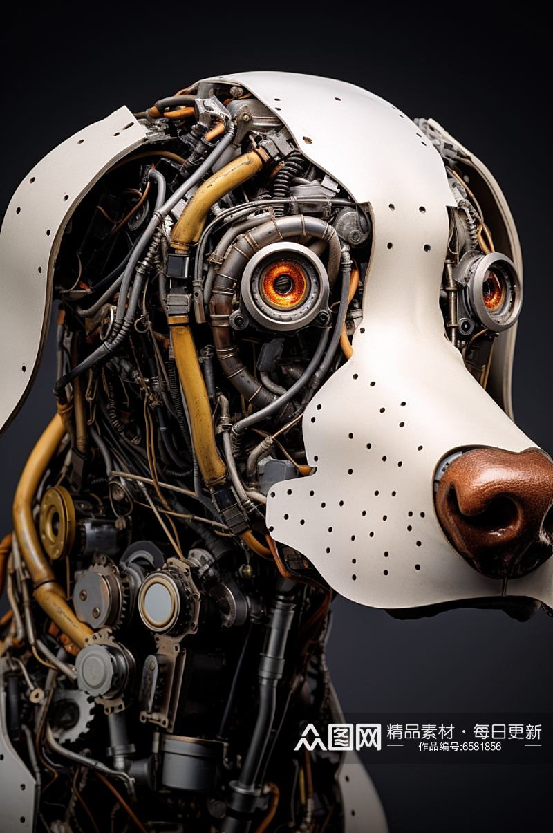 AI数字艺术十二生肖机械狗动物图片素材