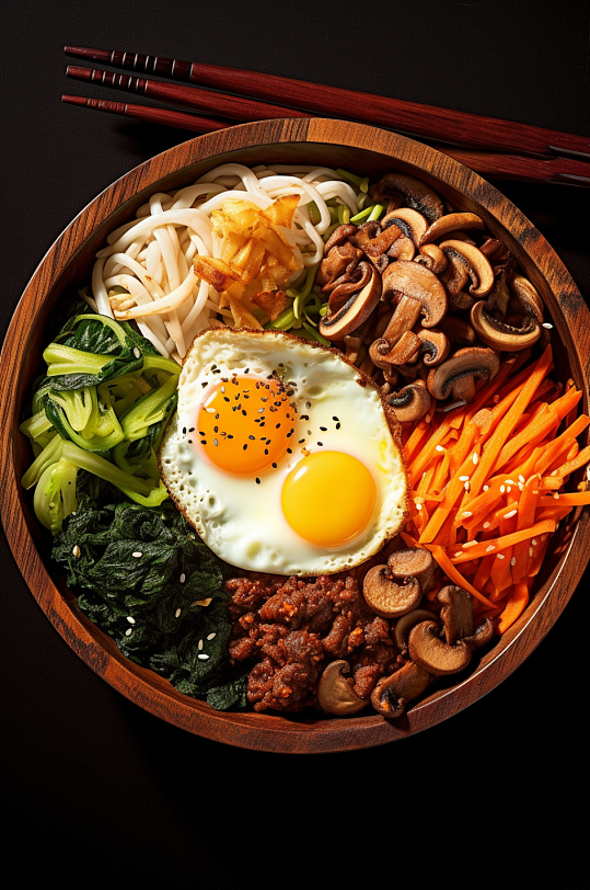 AI数字艺术韩式石锅拌饭 食物美食摄影图片
